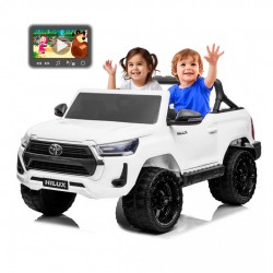 Voitures électriques pour enfants batterie 6v 12v 24v 36v télécommande pass cheer Toyota Hilux 860 24v 2 places et MP4