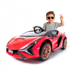 Voitures électriques pour enfants batterie 6v 12v 24v 36v télécommande pass cheer Lamborghini Sian 12v