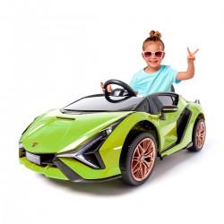 Voitures électriques pour enfants batterie 6v 12v 24v 36v télécommande pass cheer Lamborghini Sian edition 12V