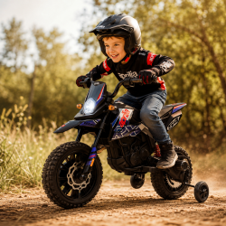Motos electriques pour enfants et bebe batterie 6v 12v pas cher telecommande Moto Aprilia RX 125 12V