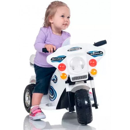 Ataa - Moto Police ATAA 12v Blanc - Véhicule électrique pour enfant - Rue  du Commerce