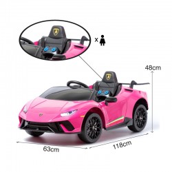 Voitures électriques pour enfants batterie 6v 12v 24v 36v télécommande pass cheer Lamborghini Huracan 12v