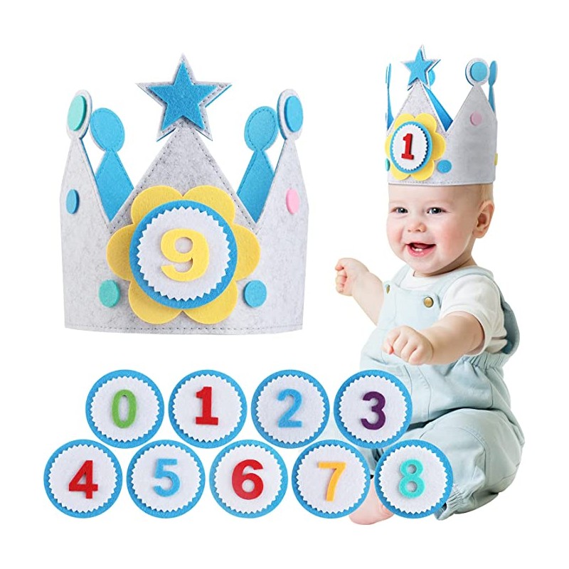 Acheter Chapeau couronne d'anniversaire pour enfants, garçons et